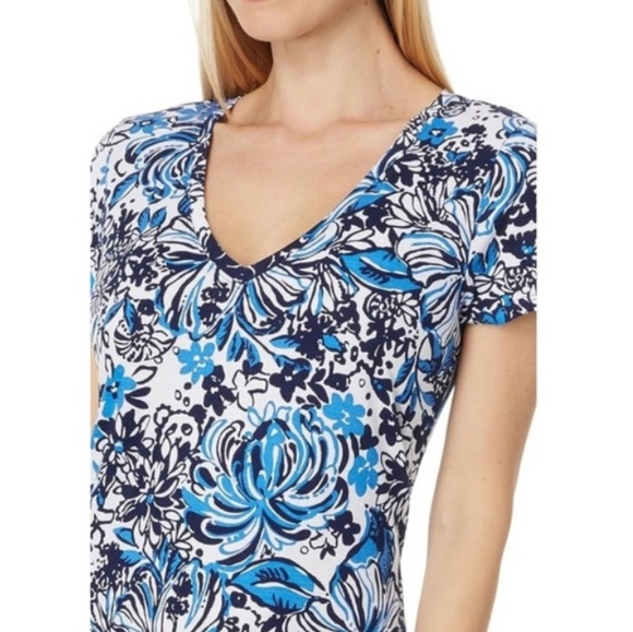Lilly Pulitzer Etta Maxi Dress in Low Tide Navy Pandarama Sz Medium NWOT - Picture 6 of 13
